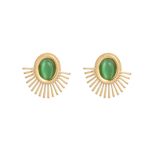 Green Lampis Earring