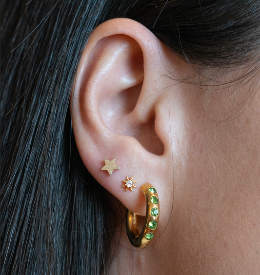 Jewelled Hoop Earrings